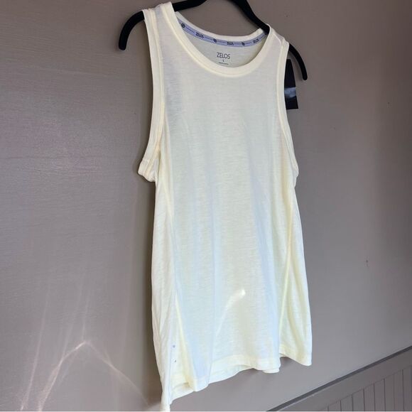 ZELOS Light Yellow Sleeveless Tank Top - Picture 2 of 6